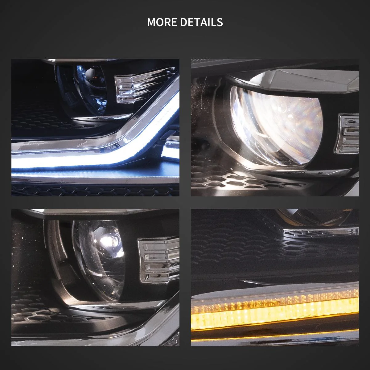 LED Headlight Assembly Projector Black For 2012-2017 Volkswagen Golf 7th Gen (Mk7, Typ 5G) - Image 4