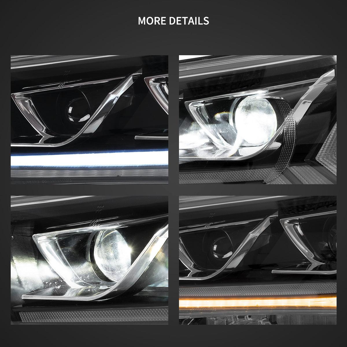 LED Headlight Assembly 2nd Dual Beam Projector Black For 2015-2020 Toyota Hilux SR5 8th Gens (GUN125, GUN126R) Pre-Facelift - Image 5