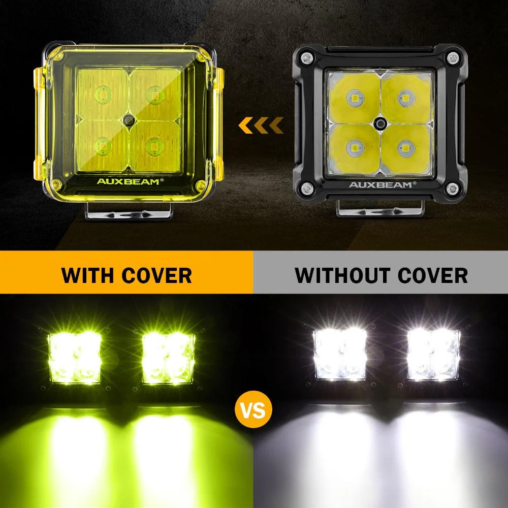 3 Inch 40W LED Pods Light Spot/Flood Multicolor frame with wiring harness for SUV ATV UTV Trucks Pickup Boat - Image 13