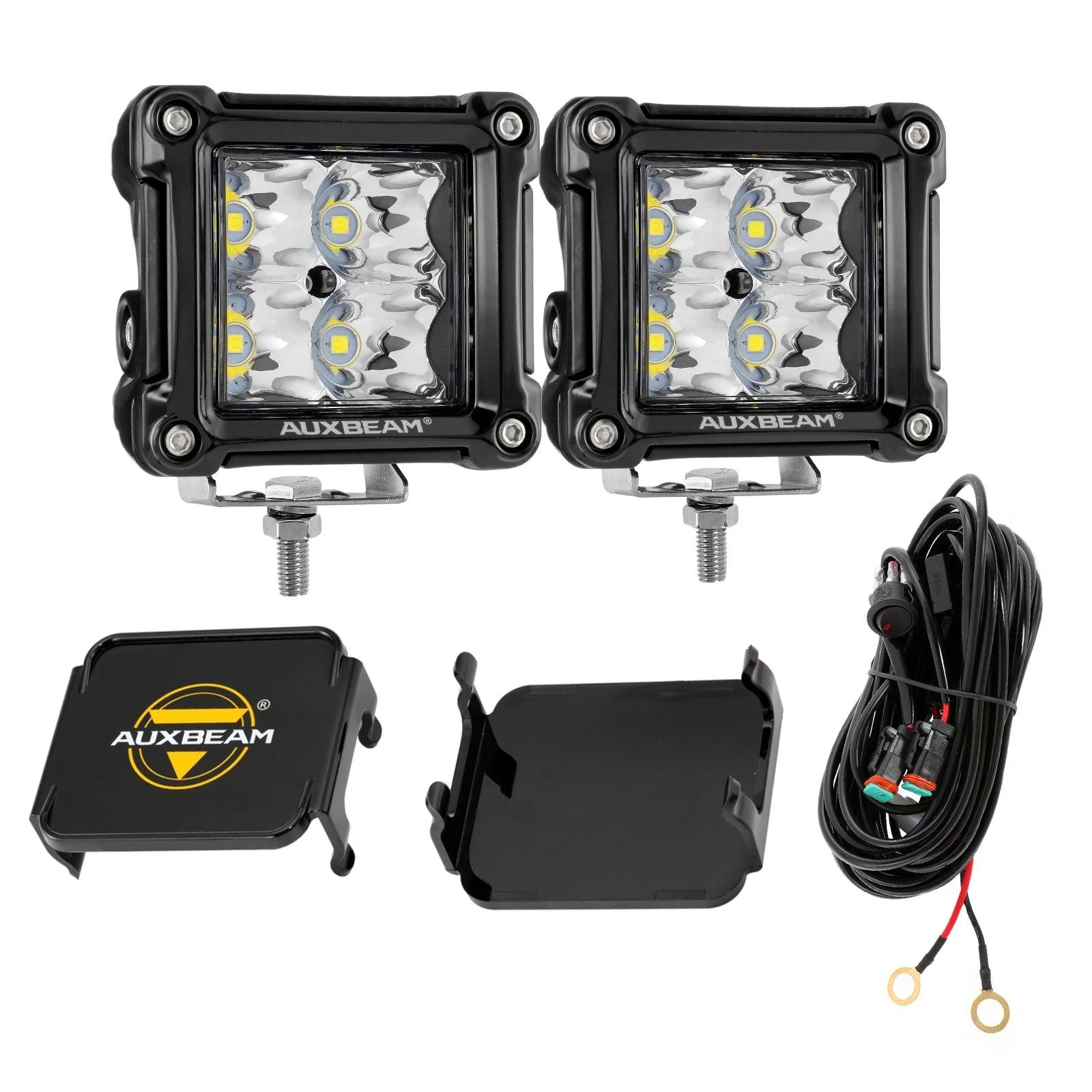 3 Inch 40W LED Pods Light Spot/Flood Multicolor frame with wiring harness for SUV ATV UTV Trucks Pickup Boat - Image 37