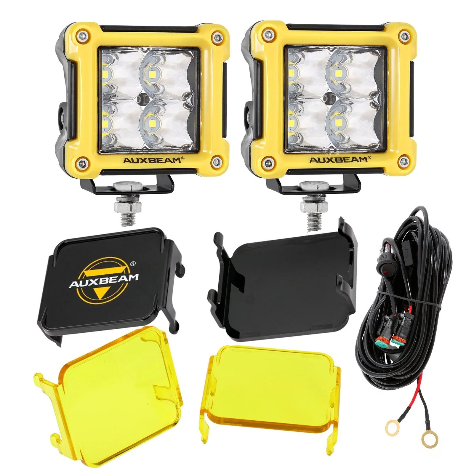 3 Inch 40W LED Pods Light Spot/Flood Multicolor frame with wiring harness for SUV ATV UTV Trucks Pickup Boat - Image 46