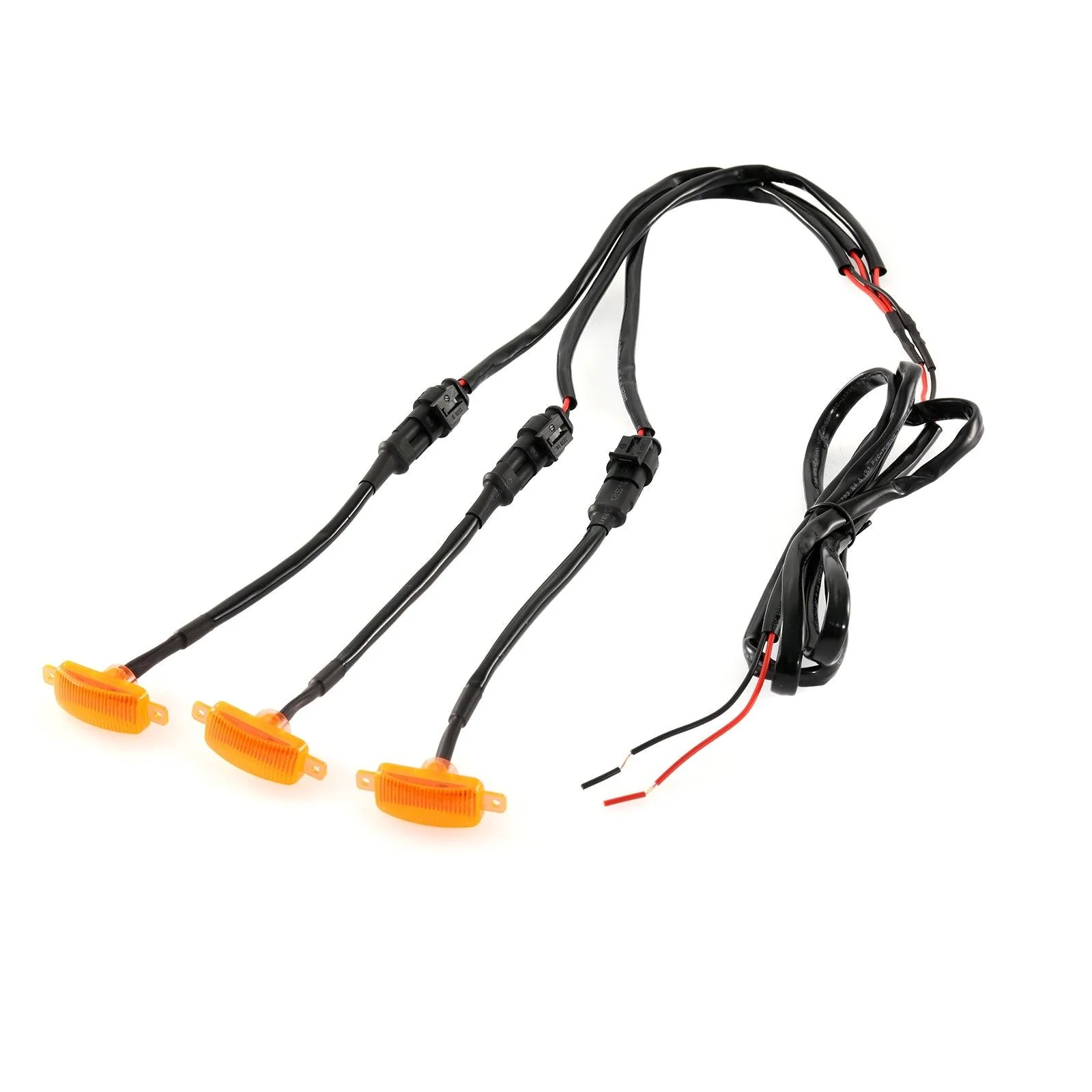 (3pcs/set)  LED Front Grille Lights Raptor Style Amber Light Universal Car Modification (Amber shell/ Smoked shell） - Image 17