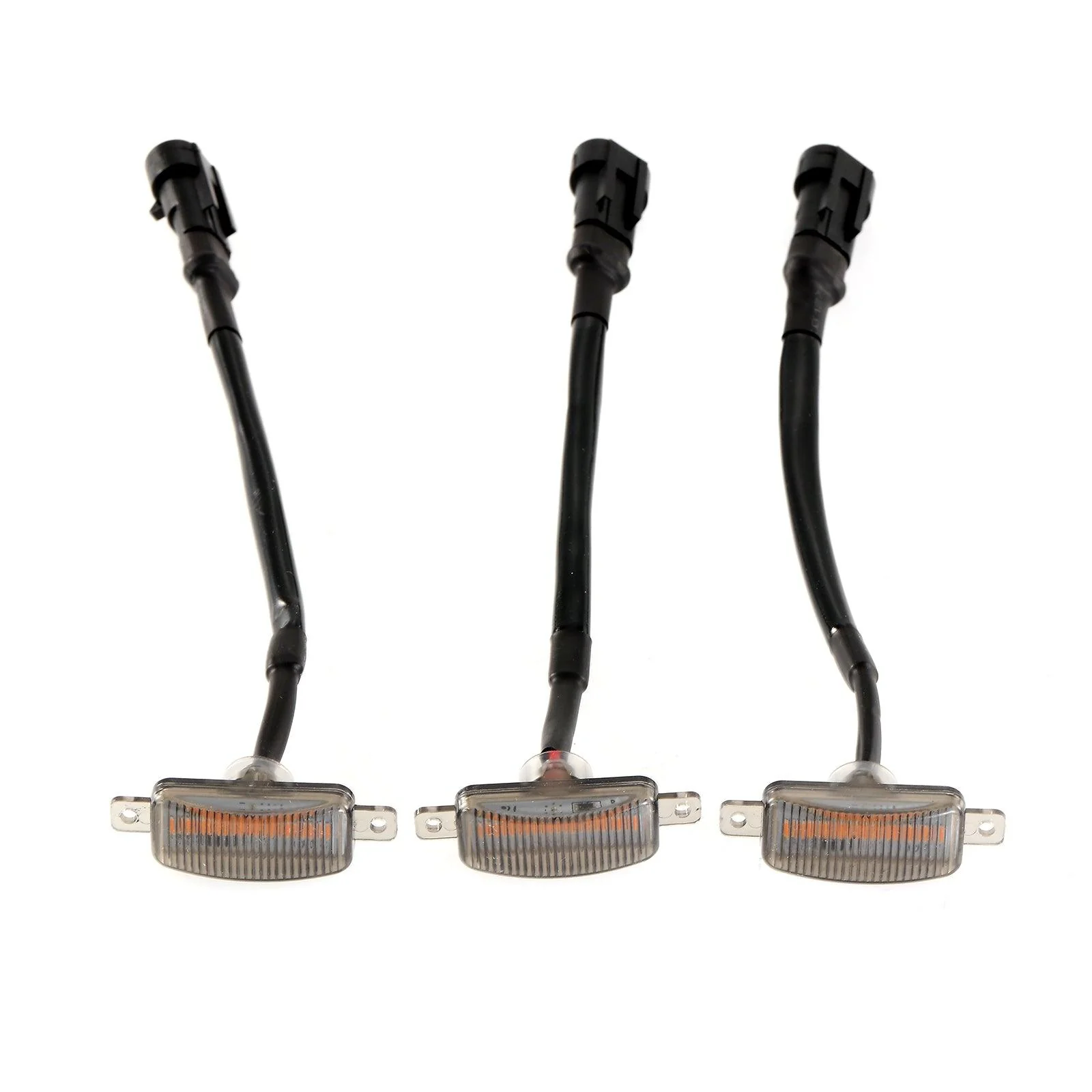(3pcs/set)  LED Front Grille Lights Raptor Style Amber Light Universal Car Modification (Amber shell/ Smoked shell） - Image 9