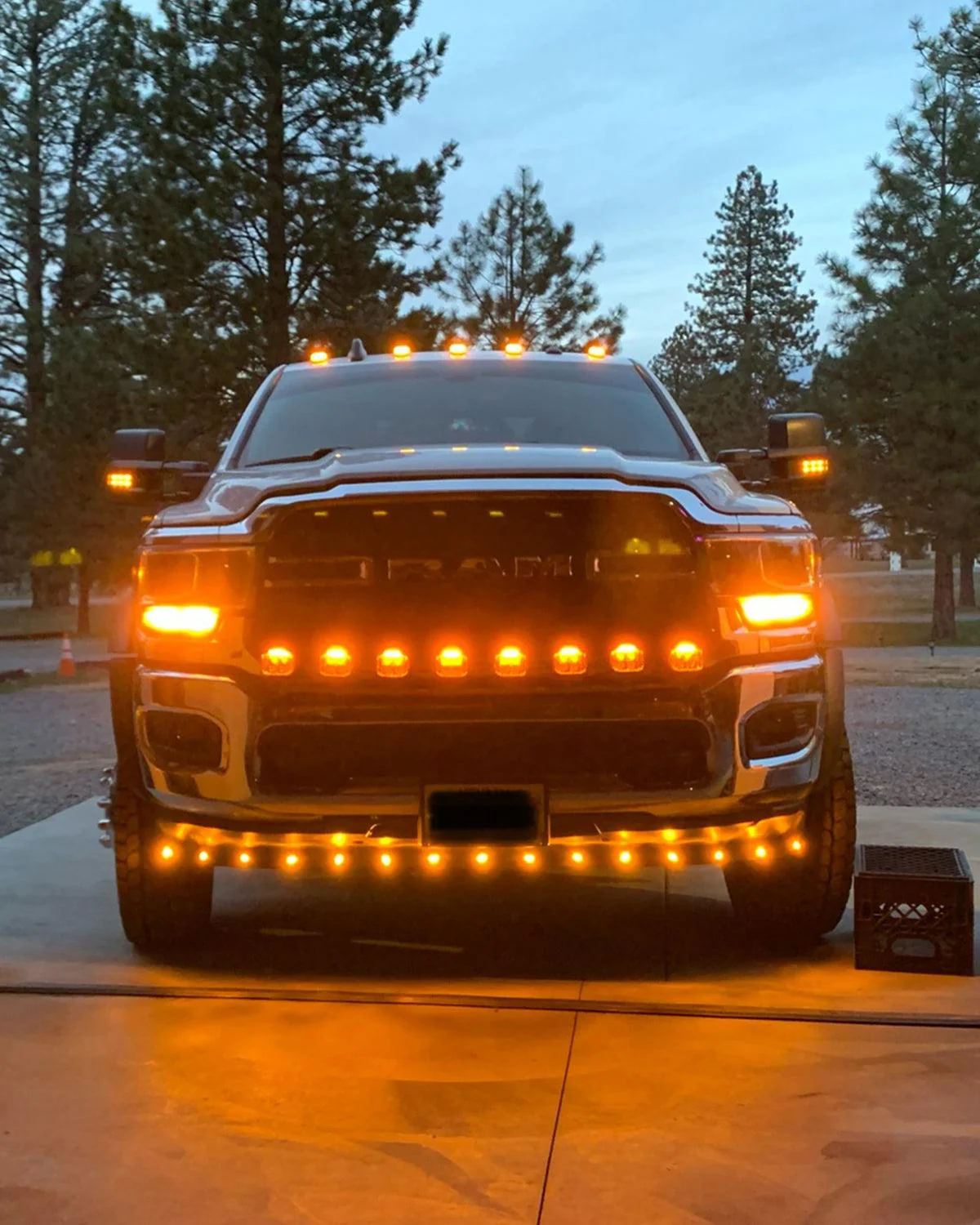 V-MAX Series | 4 Inch 92W 8960LM Spot Beam Side Shooter LED Square Pod Lights with Amber DRL - Image 3