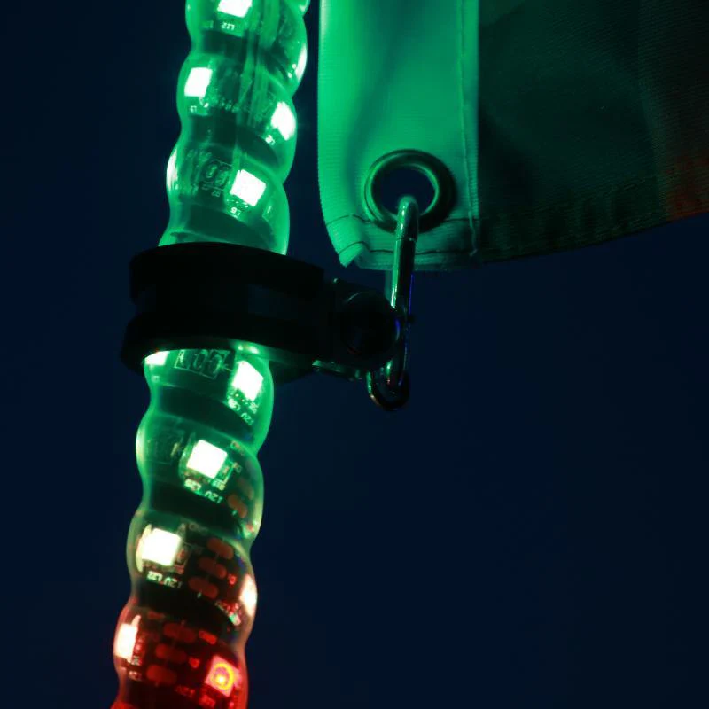 2Pcs 4FT RGB LED Whip Lights with Turn Signal & Brake Light + RGB LED Rock Lights Set with Bluetooth Controlled - Image 16