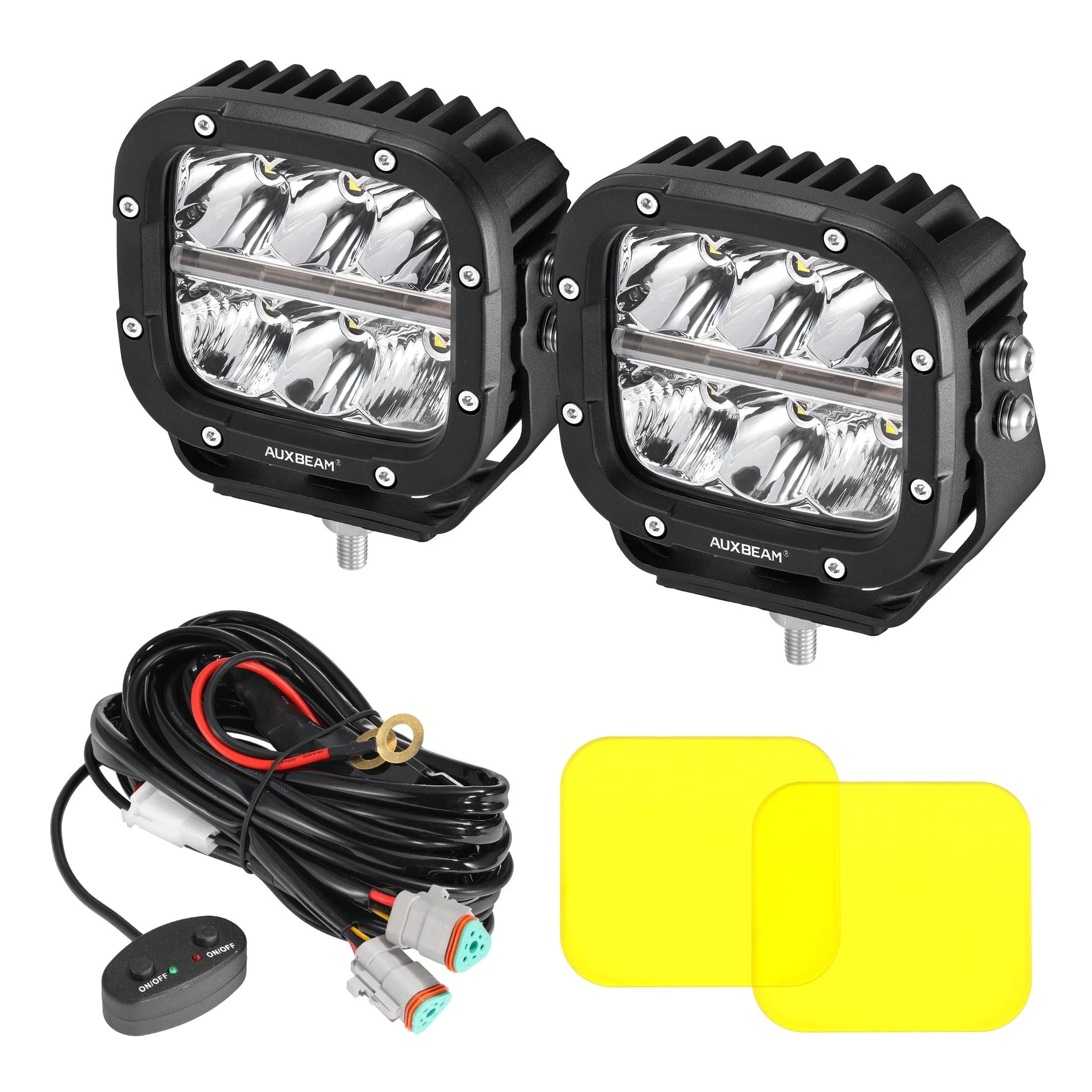 XP-ULTRA Series 5 Inch 132W 15600LM White/Amber LED Pods Driving Light with Amber DRL - Image 33