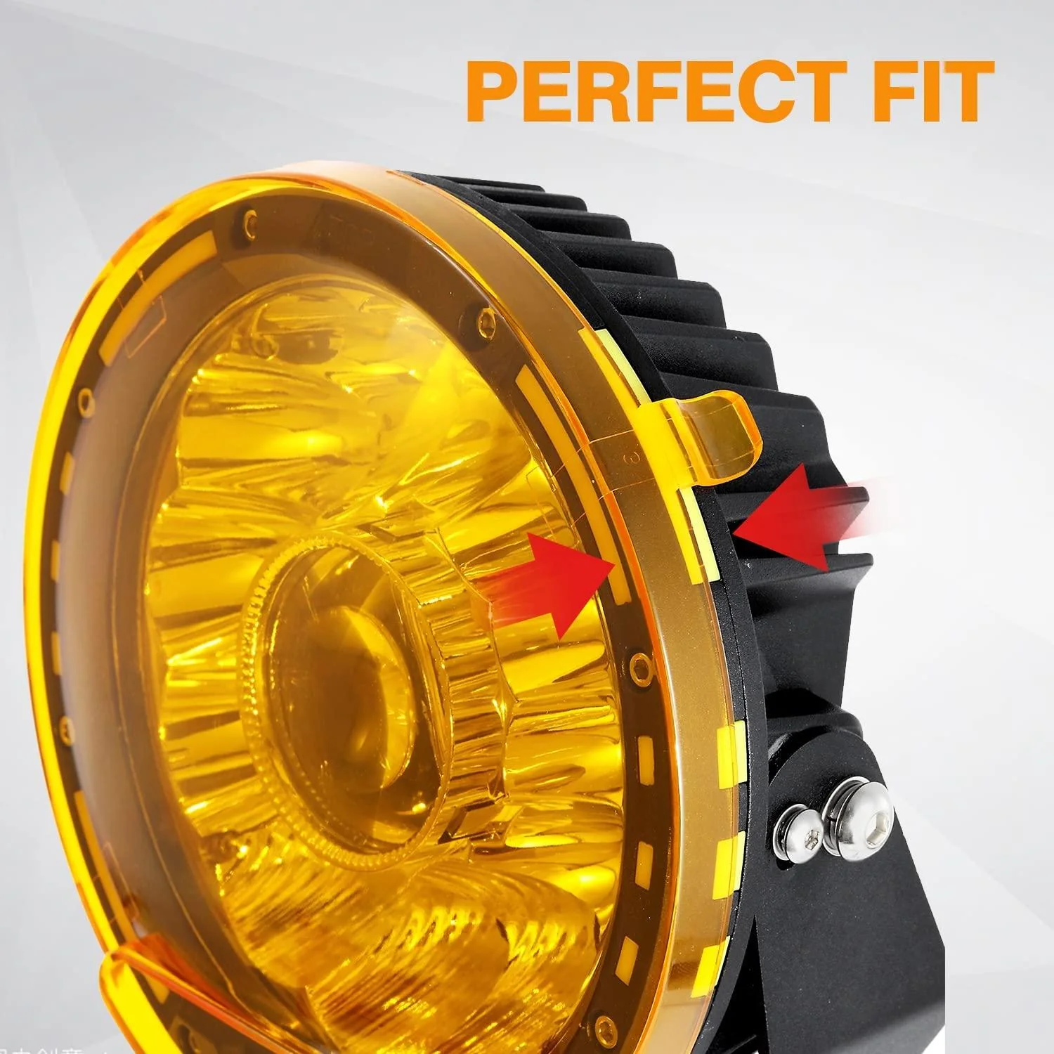 (2pcs/set) 7 Inch Round LED Driving Light Amber Cover Light Shield Cover - Image 6