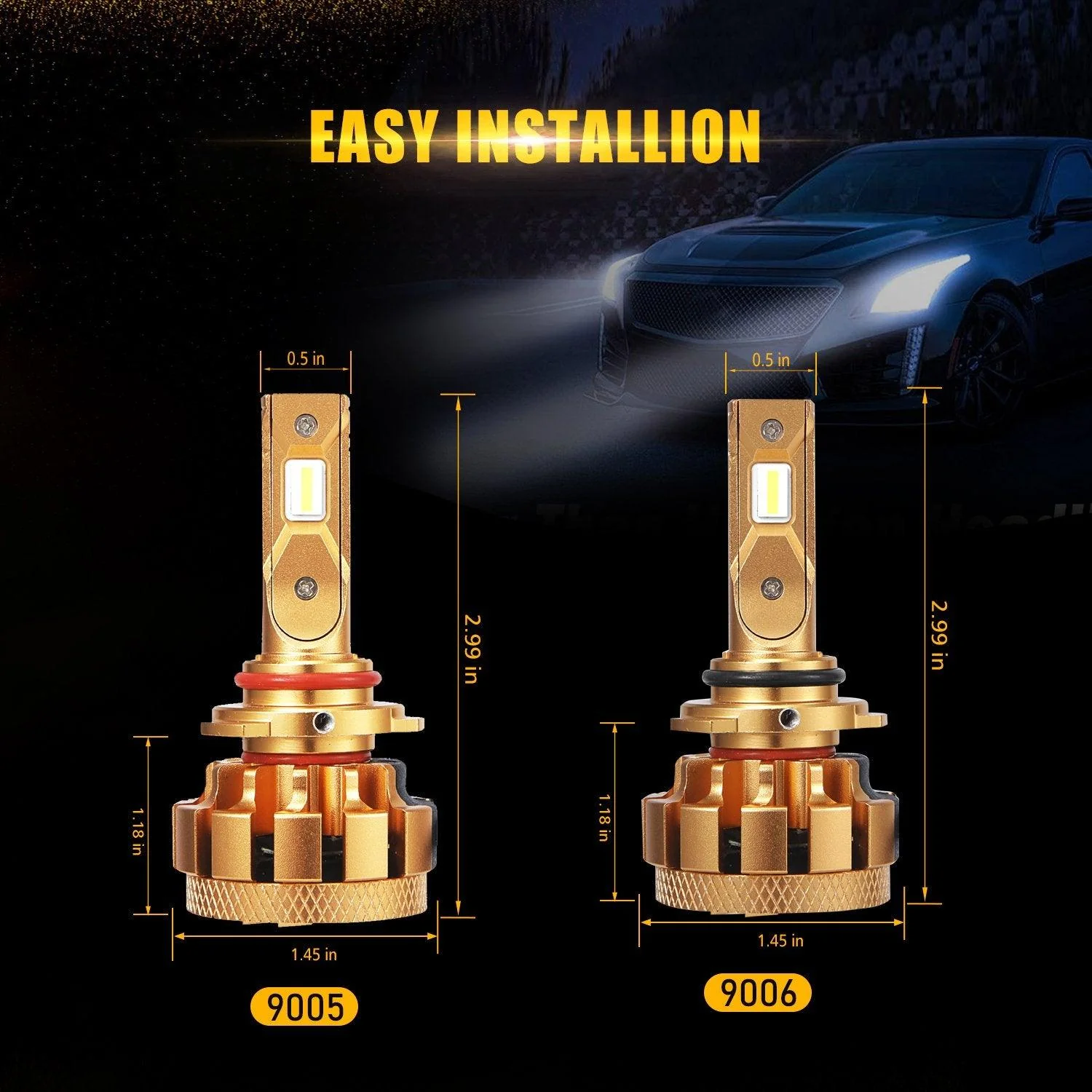 For 2003-2006 Chevy Silverado 2500 HD 9005+9006 F-16 Plus Series Automotive Grade 28000LM Built-in Canbus LED Light Bulbs High Low Beam Bundle - Image 8