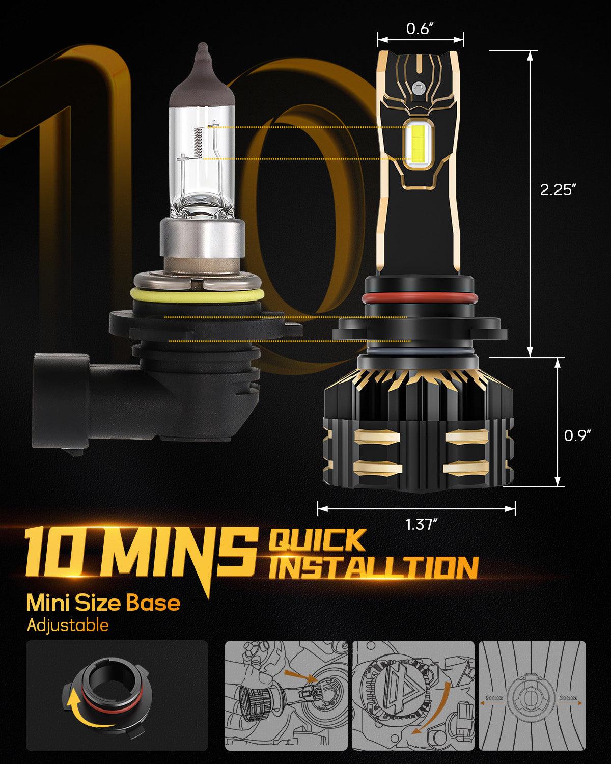9005+9006 LED Headlight Bulbs 120W 25000ML GX Series Brigtest 6500K Cool White | 4 Bulbs - Image 10