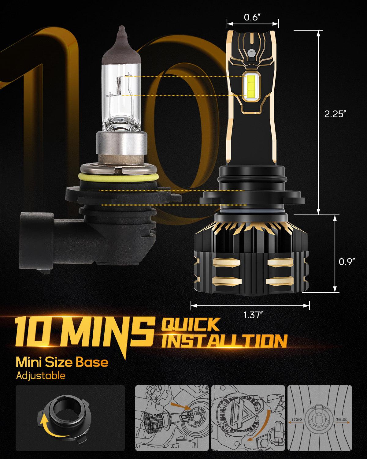 9005+9006 LED Headlight Bulbs 120W 25000ML GX Series Brigtest 6500K Cool White | 4 Bulbs - Image 11