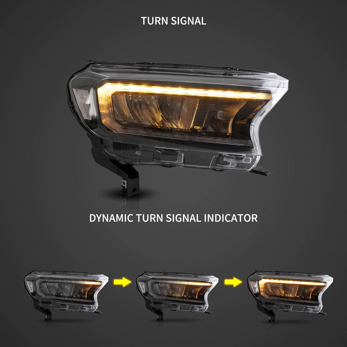 LED Headlight Assembly Reflection Bowl For 2016-2021 Ford Ranger 3th Gen P375 - Image 3