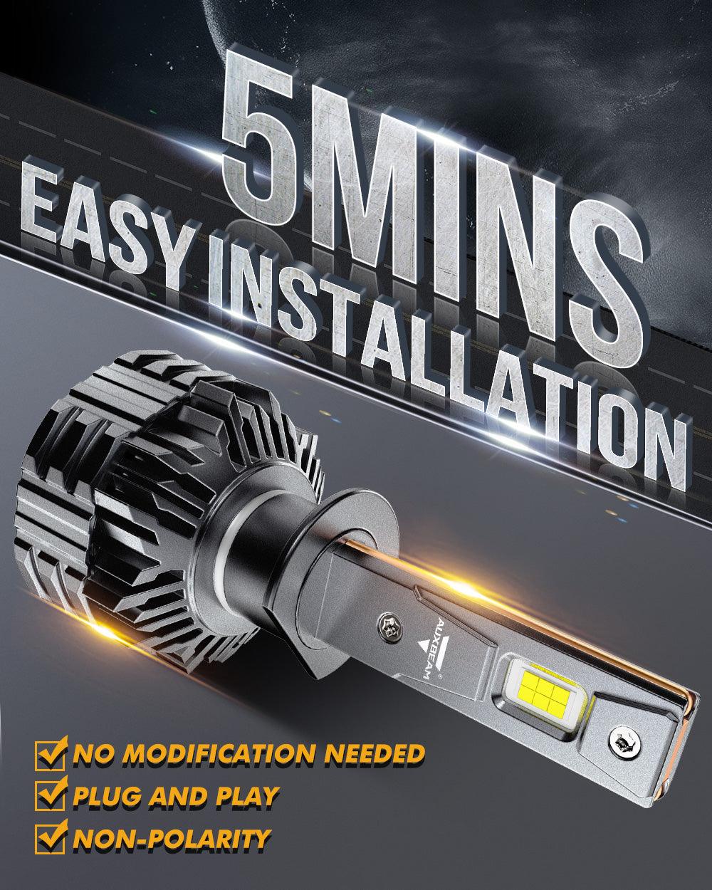 H1 LED Headlight Bulbs 110W 24000LM F22 Series High Brightness 6500K Cool White | 2 Bulbs - Image 10