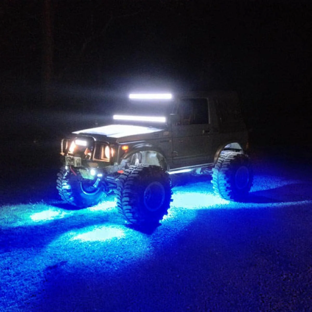 RGB LED Rock Light Set with Bluetooth Controller for GMC Sierra AT4 GMC Sierra 1500/2500/3500 - Image 3