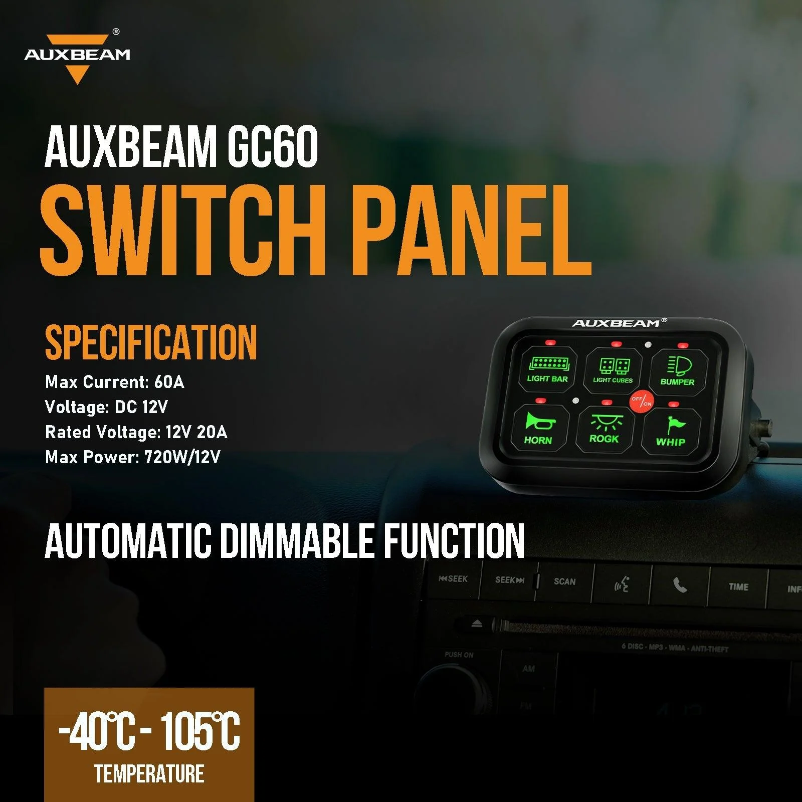 6/8 Gang LED Switch Panel, Off Road Light Controller - Image 12
