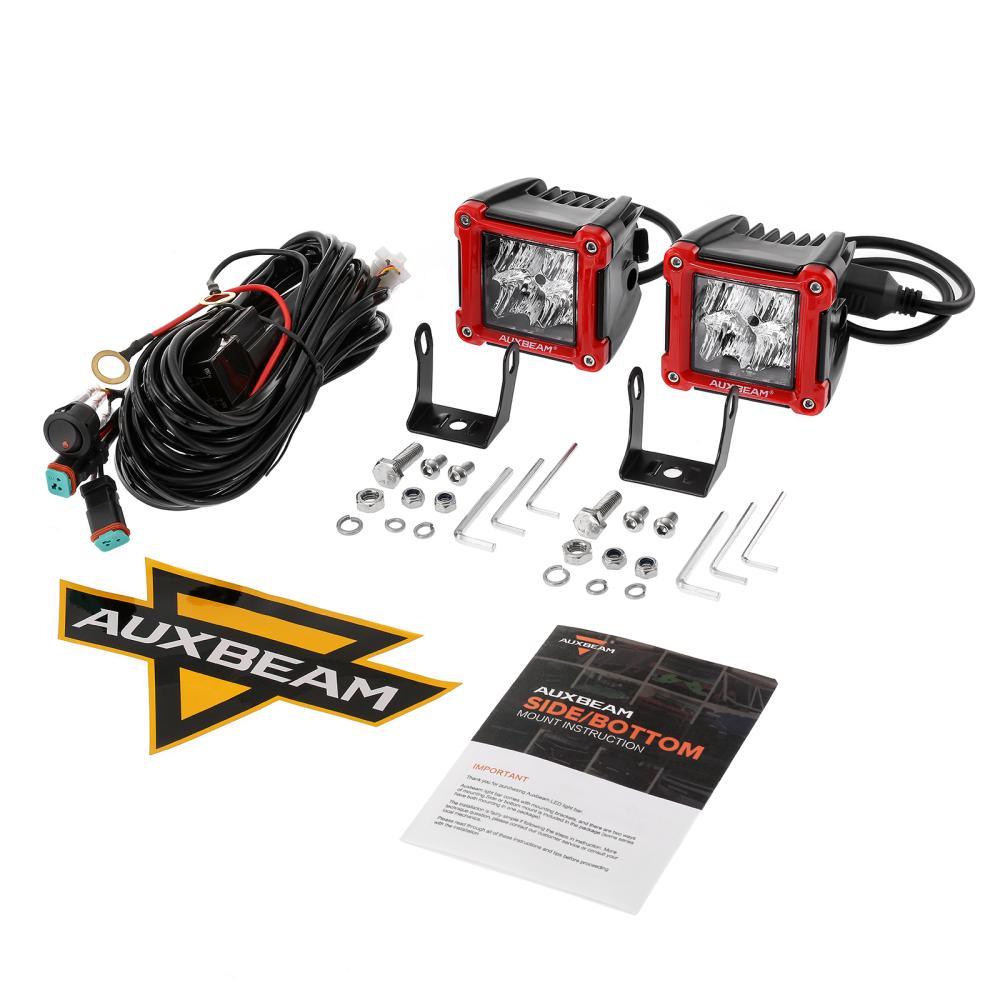 3" 40W LED Pods Light Spot/Flood with wiring harness for SUV ATV UTV Trucks Pickup Boat - Image 9