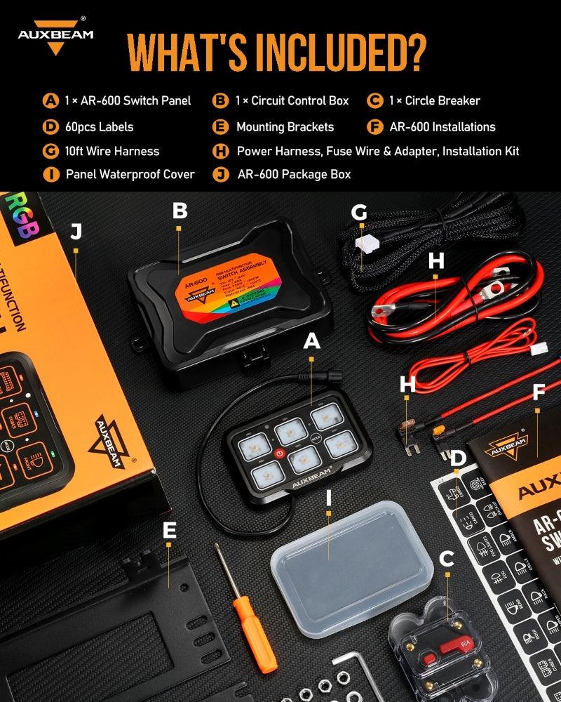AR Series 6 Gang (AR-600) RGB Switch Panel with APP, Toggle/ Momentary/ Pulsed Mode Supported (One-Side Output)) - Image 8