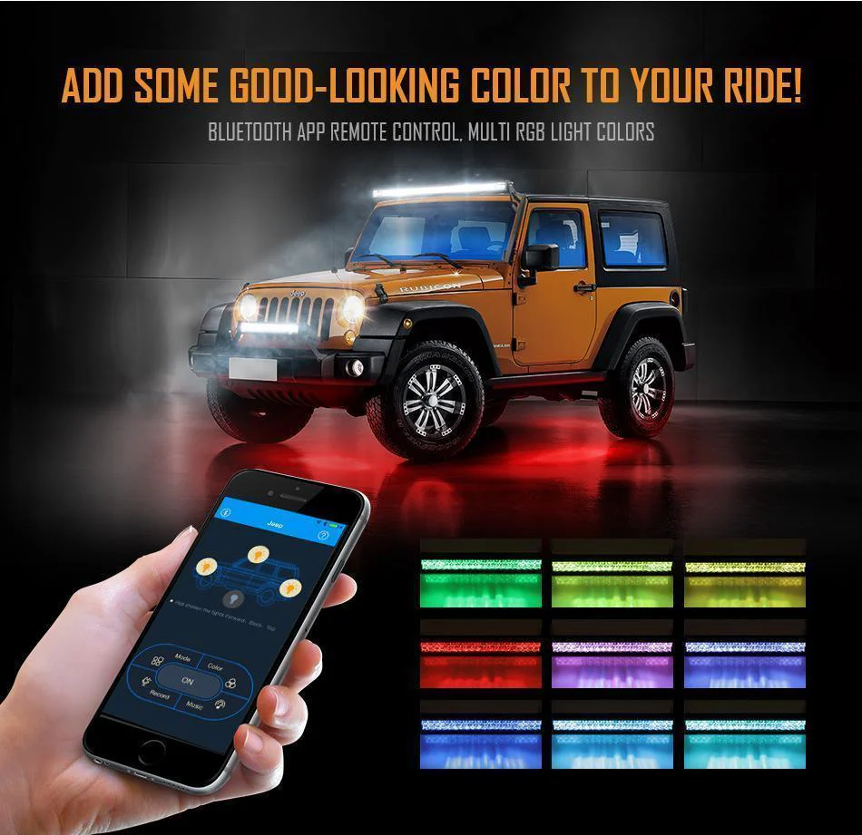 22"/32"/42" V-Series RGB Straight/Curved 5D lens Combo Beam Double Row LED Light Bar for 2002 Ford F150 - Image 4