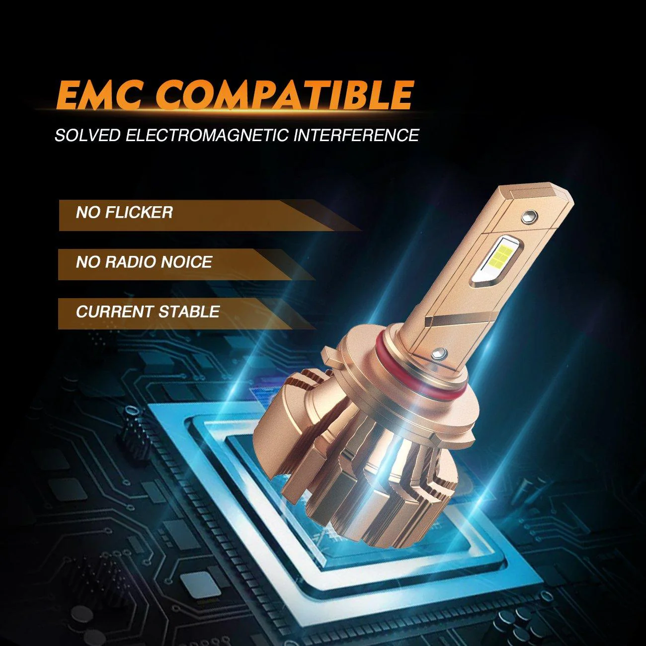 9006 LED Fog Light Bulbs 44W 4000LM X60 Series Fanless 6500K Cool White | 2 Bulbs - Image 4