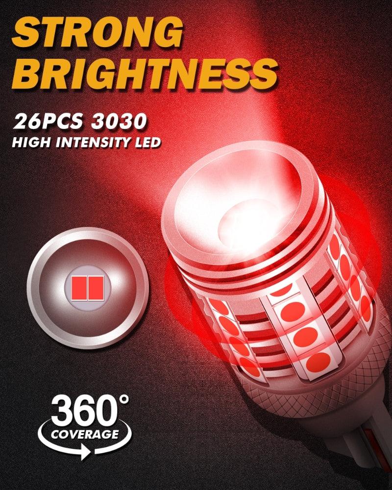 912 921 T15 W16W LED Strobe Flashing 3rd Brake Center High Mount Stop Light 20W 350% B3 Series | 2 Bulbs - Image 4