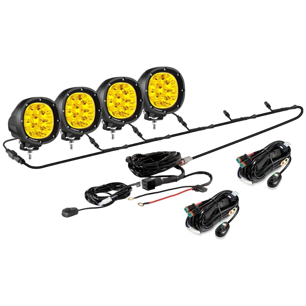 P4 Series | 4 Inch 90W Round LED Driving Lights Spot Amber Pod Lights - Image 18