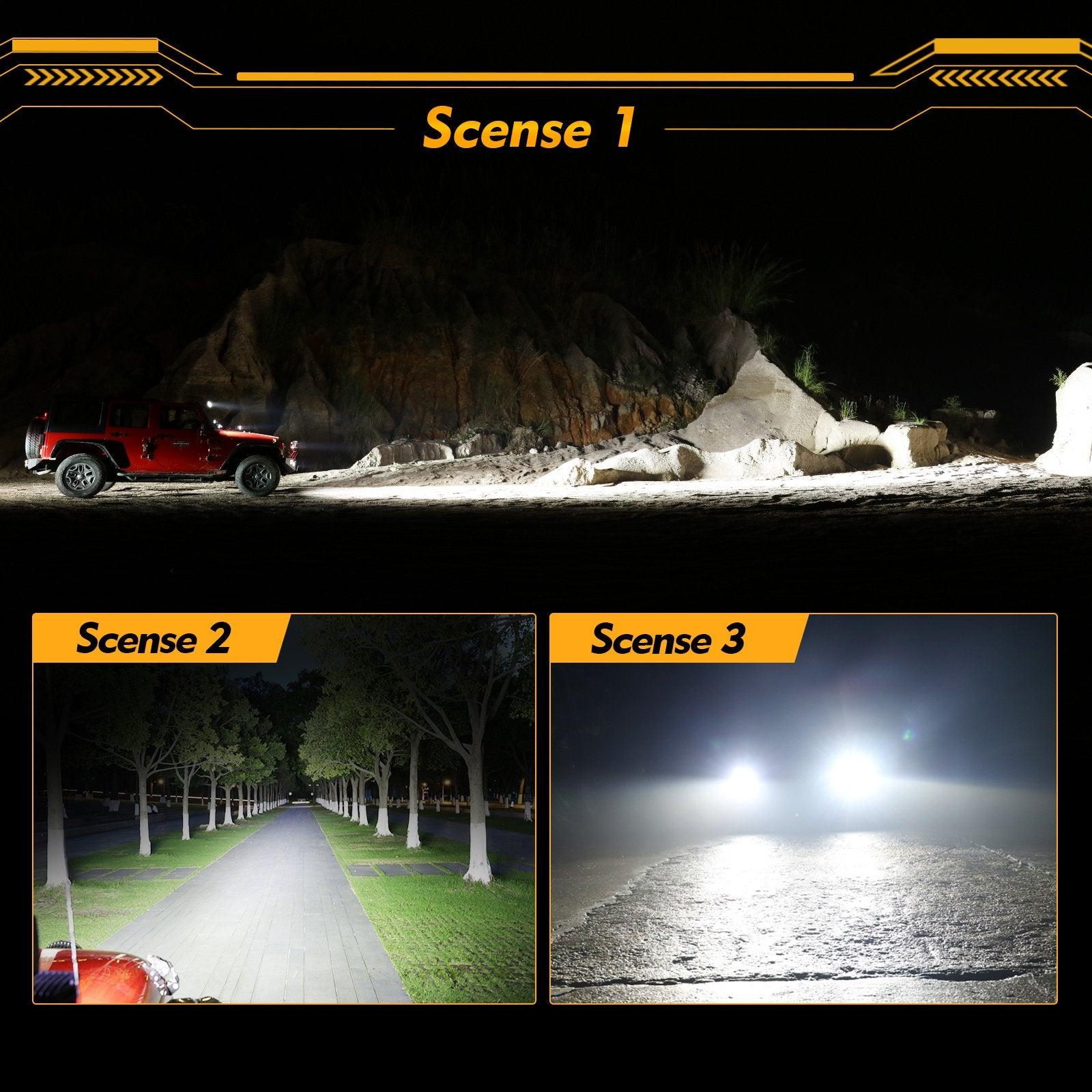 P4 Series | 4 Inch 90W Round LED Driving Lights Spot White Pod Lights - Image 4