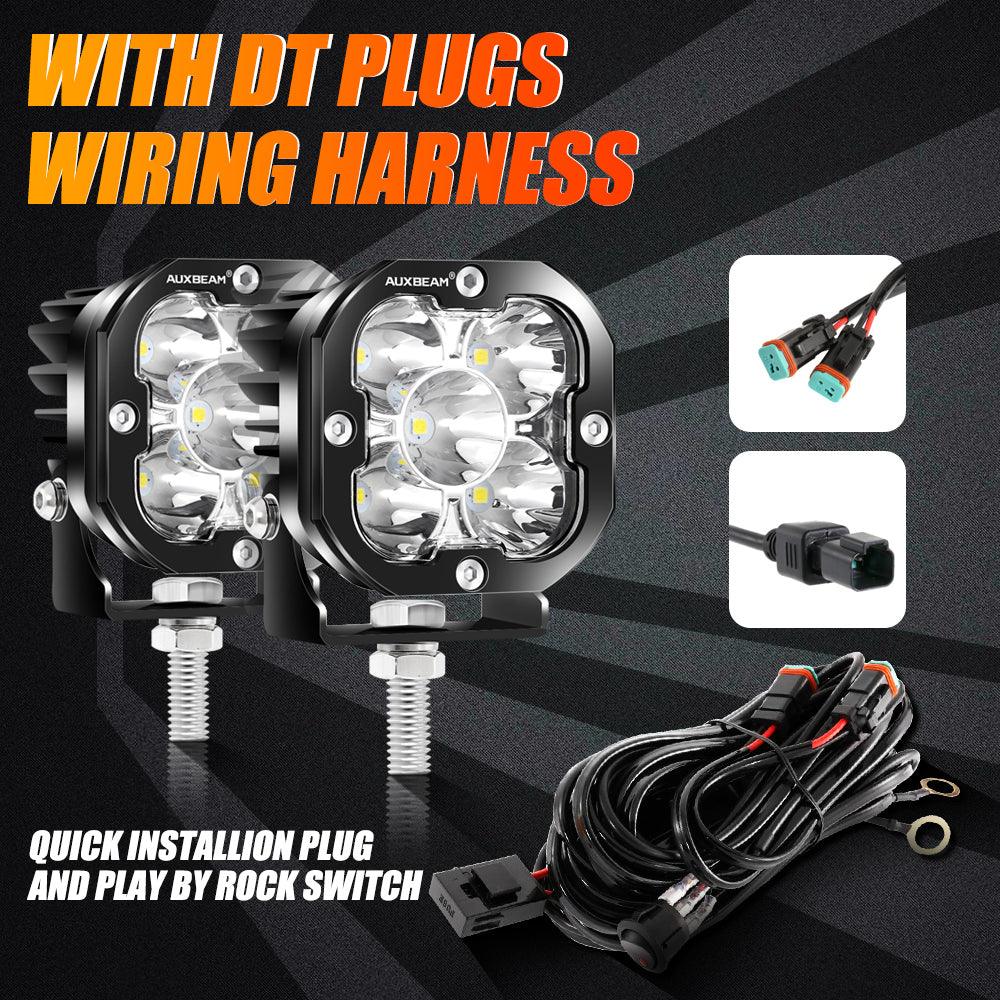 XP-ULTRA Series 3 Inch 80W 9600LM LED Pods Lights White&Amber - Image 6