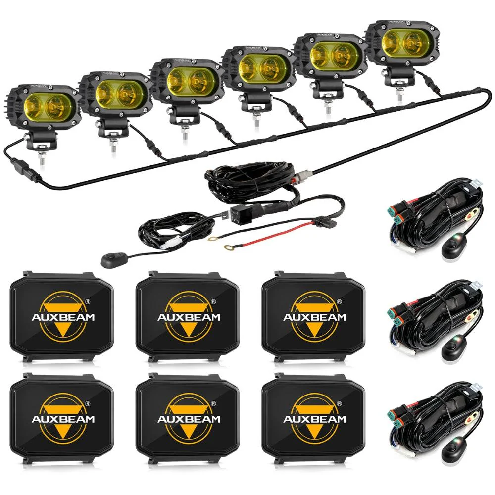 R4 Series | 4 Inch 60W LED Pods Light Flood Beam Amber Light - Image 17